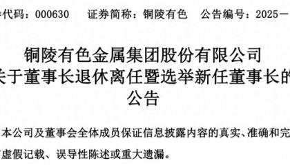 铜陵有色迎来新任董事长
