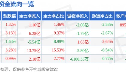 股票行情快报：比亚迪（002594）5月21日主力资金净买入1.16亿元