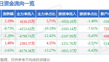 股票行情快报：上海贝岭（600171）5月29日主力资金净买入4116.23万元