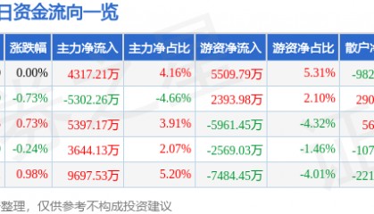 股票行情快报：京东方Ａ（000725）7月28日主力资金净买入4317.21万元
