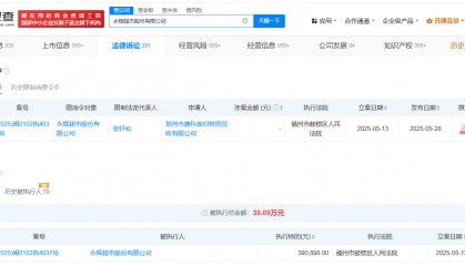 永辉超市及张轩松被限消 永辉超市因39万案款被限消