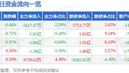 股票行情快报：寒武纪（688256）5月23日主力资金净卖出5617.37万元