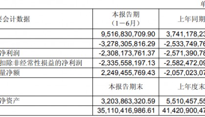 北汽蓝谷上半年净亏损23.08亿元