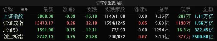 隆盛策略股票杠杆交易市场A股指数涨跌不一，沪指震荡调整跌0.39%