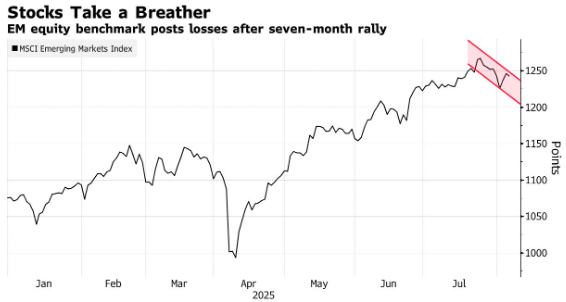 台积电(TSM.US)泄密案+半导体关税威胁,芯片股拖累新兴市场股票下跌